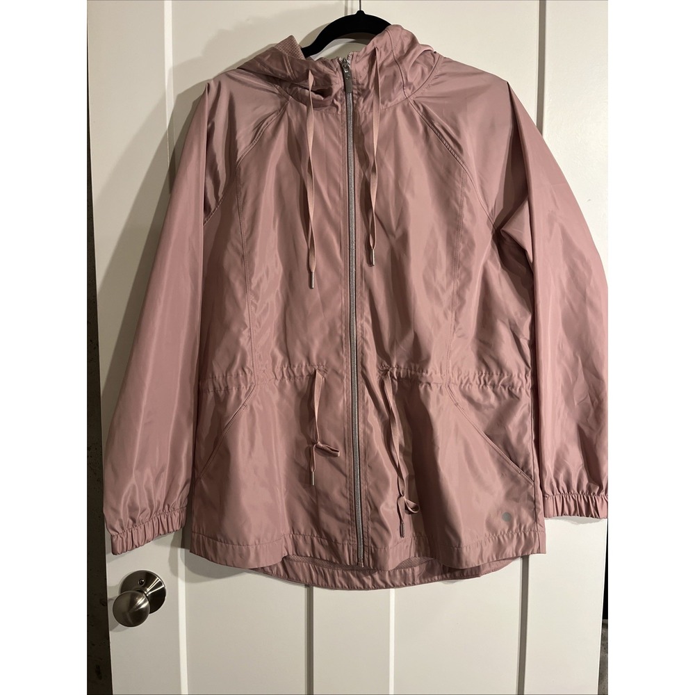 Apana Baby Pink Full Zip Windbreaker Women's Size Medium